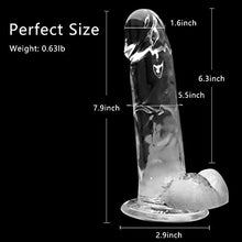 Load image into Gallery viewer, Realistic Dildos G Spot Stimulator, Crystal Clear Anal Dildo Xtoy King Soft Fake Penis Adult Sex Toys with Suction Cup Dildo for Women G-Spot Stimulation Deep Throat Training
