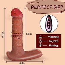 Load image into Gallery viewer, Thrusting Wearable Dildo Vibrators Realistic Silicone Heating Butterfly Vibrator with Remote 7 Vibrating &amp; 3 Thrusting Modes Panty Vibrator for Women G Spot Clit Anal Stimulation Adult Sex Toy
