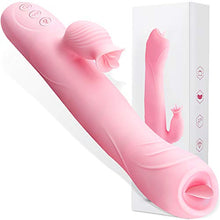 Load image into Gallery viewer, Vibrating Vibrator Sucking Toy Rose for Women Sucker Telescopic Toys stimulating Clitoral Stimulator Silicone Dildo Vibrate Rabbit Heating Sex Couples Things Rechargeable
