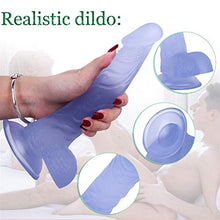 Load image into Gallery viewer, Didldos Realistic Dildo Curved and Firm. Realistic Penis and Suction Cup Base for Hands-Free Play, Adult Sex Toys Vagina G-spot and Anal Fetish 9&quot; (Color : Blue)
