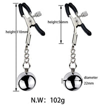 Load image into Gallery viewer, Nipple Clamps for Women Men, Adjustable Weight Metal Nipple Clamps for Women, Nipple Clips Non Piercing Nipple Clamps Sex Pleasure, Jewelry Steel Metal Adult Sex Toys (K)
