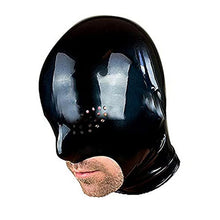 Load image into Gallery viewer, BERMEL Latex Hood Rubber HeadMask,Latex Head Cover,Back Zipper,Natural Latex Handmade for Unisex Cosplay Club Wear (XS)
