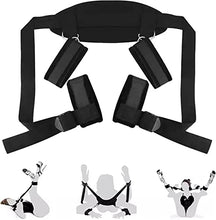 Load image into Gallery viewer, hebinon Fantasy Arm Open Leg Bondage Straps Kit Adjustable Role Play Harness Restraint Accessories Clubwear,01,One Size
