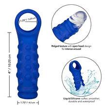 Load image into Gallery viewer, CalExotics Admiral Liquid Silicone Beaded Extension, Blue
