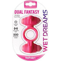 Hott Products Unlimited 70000: Wet Dreams Dual Fantasy Dual Cock Ring