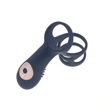 Load image into Gallery viewer, Black Stallion - Silicone Penis Ring 10 Speed Vibration
