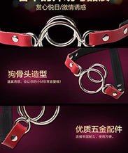 Load image into Gallery viewer, Lock Double Ring Iron Ring Mouth Plug, Male and Female Adult Couples BDSM Sex bite Gag, Bondage Constraint Toys
