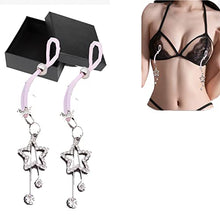 Load image into Gallery viewer, alievoke Rhinestone Pendant Nipple Clamps, Adjustable Breast Nipple Clamps for Sex Pleasure, Nipple Shield Nipple Clamps Jewelry Rhinestone Pendant (C)
