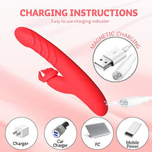 Load image into Gallery viewer, G Spot Vibrator for Woman, Clitoral Licking Thrusting Dildo Vibrator 10 Vibrating 3 Thrusting Adult Sex Toy Vibrator for Woman Vagina Clitoral Nipple Anal Stimulator Waterproof Male Couple Pleasure
