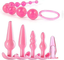 Load image into Gallery viewer, Butt Plug Plastic Anal Plug Trainer Kit for Comfortable Long-Term Wear Anal Trainer Set from Beginners to Advanced Player Adult Anal Training Toy Sex Toys Pink
