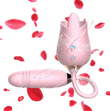 Load image into Gallery viewer, 2022 Newly Rose Sex Toy for Woman Clitoral Nipple Stimulator G-Spot Vibrator with 10 Modes Sex Toys for Female Adult (Pink) (Pink-Flower)
