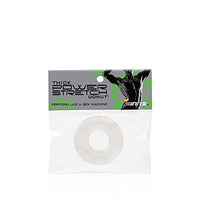 Thick Power Stretch Donut Cock Ring Clear-(Package of 2)