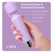 Load image into Gallery viewer, Rechargeable Vibrator Wand - 20 Patterns &amp; 8 Speeds - [ G Spot Vibrators ] Clit Vibrator | Sex Toys | Vibrator for Her Pleasure | Personal Wand Massager | Quiet &amp; Small Female Adult Toys - Purple
