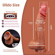 Load image into Gallery viewer, 9.25Thrusting Dildo Vibrator with Heating and Rotating, 9 Modes Vibration and Swing, Silicone Realistic Vibrating Dildos with Remote Control - Anal Play G-spot Stimulation(Vibration + Thrust + sway)
