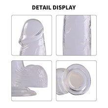 Load image into Gallery viewer, ROVOZAR 7.87 Inch Realistic Dildo, with Strong Suction Cup and Testis for Hands-Free Play, TPE Transparent Safety Material,
