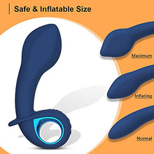 Load image into Gallery viewer, G-spot Anal Vibrator Automatic Inflatable Prostate Massager Sex Toys - Adorime Rechargeable Silicone Vibrating Butt Plug Expansion Stimulator with 10 Modes &amp; Wireless Remote for Men Women
