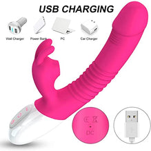 Load image into Gallery viewer, G Spot Rabbit Vibrator with Heating Function, Sex Toys for Clitoris G-spot Stimulation,Waterproof Dildo Vibrator with 9 Powerful Vibrations Dual Motor Stimulator for Women or Couple -1
