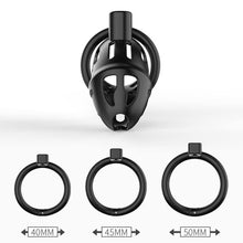 Load image into Gallery viewer, LOCKINK Male Chastity Cage Lightweight Cock Cage Device Sex Toys for Man with 3 Sizes Rings and Invisible Lock (Black)
