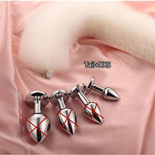 Load image into Gallery viewer, wangbo11 Sexy Fox Tail with Detachable Smooth Touch Metal Prostate Massager Anal Butt Plug Sex Toys for Fetish Cosplay Flirt Accessories (Color : White XXS)
