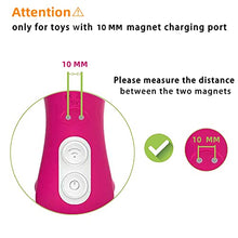 Load image into Gallery viewer, 2-pin 10mm/0.4in Magnetic Charger Electric Toothbrush Toy Smart Watch Magnetic Charger Magnetic USB DC Charger Cable Replacement Charging Cord for Adorime Massager (10mm, 2Pack)
