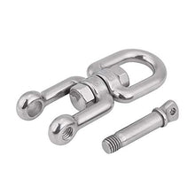 Load image into Gallery viewer, Swivel Shackle, Akozon Swing Swivel Ring Snap Rolling Shackle Device, Heavy Duty 304 Stainless Steel Swivel Ring Snap 360 Rotation Shackle Device(12mm)
