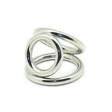 Load image into Gallery viewer, Fertish Cock Ring for Men Silver Metal Cock Cage Penis Ring
