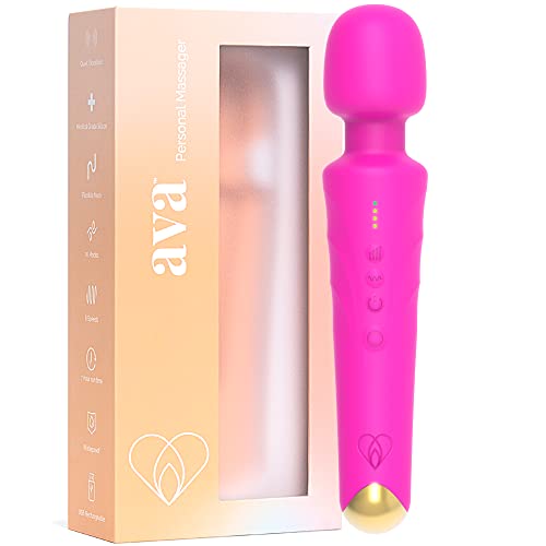 [Premium Personal Water Resistant Vibrators] - 20 Patterns & 8 Intensity - Rechargeable [6 Hour Run Time] Wand - Sexual Vibrator for Her | Adult Toys for Pleasure | Wand Massager Vibrator (Hot Pink)