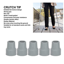 Load image into Gallery viewer, Walking Cane Tip,10pcs Rubber Crutch Tip Set Professional Portable Gray Walking Cane Tip Accessory Rubber Crutch Tips for Elderly 0.7 Inch
