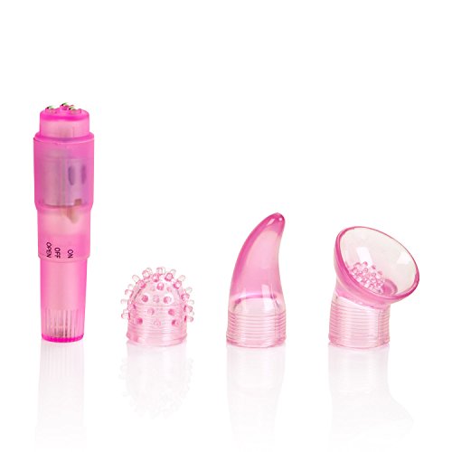 CalExotics First Time Travel Teaser Kit - Waterproof Bullet Vibrator - Adult Toys for Couples - Pocket Massager with Pleasure Tips - Pink