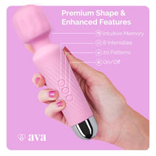 Load image into Gallery viewer, Rechargeable Vibrator Wand - 20 Patterns &amp; 8 Speeds - [ G Spot Vibrators ] Clit Vibrator | Sex Toys | Vibrator for Her Pleasure | Personal Wand Massager | Quiet &amp; Small Female Adult Toys - Light Pink
