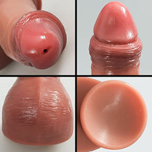 Load image into Gallery viewer, Realistic Squirting Dildo Ejaculating Penis for Beginners with Strong Suction Cup for Hands-Free Play, Soft Dildo with Curved Shaft and Balls for Women G-Spot and Anal Prostate Play Flesh
