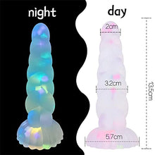 Load image into Gallery viewer, New Luminous Tiny Dildo with Suction Cup Glow in Dark Colorful Knot Penis for Beginners Female Men Masturbator Anal Massager Toy
