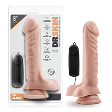 Load image into Gallery viewer, Blush Dr. Skin - 9.5 Inch Lifelike Realistic Remote Control Vibrating Dildo - 1.75in Thick - Strap On Compatible Suction Cup for Hands Free Play - Multi-Speed Vibrator Sex Toy for Women Men - Beige
