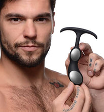 Load image into Gallery viewer, HEAVY HITTERS Premium Silicone Weighted Prostate Plug - Small, Black
