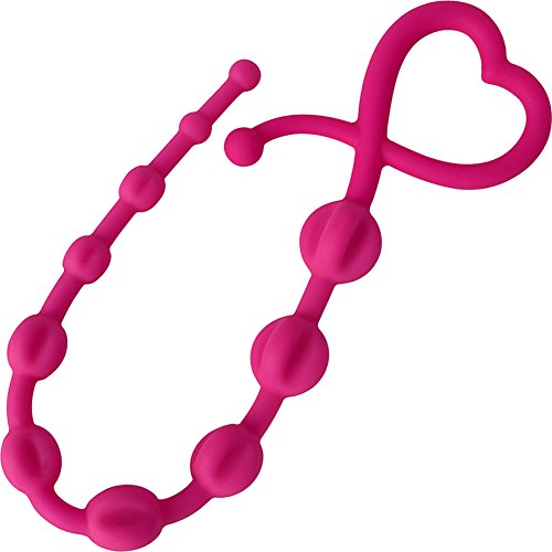 Hearts n Spurs Silicone Anal Beads- Pink