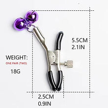 Load image into Gallery viewer, ZDUWD Adjustable Nipple Clips Reusable Nipple Clamps , Breast Clip Massager Clamps Non Piercing Body Jewelry Couple Flirting Toy 4pcs 71469, Black
