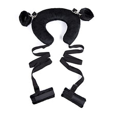 Load image into Gallery viewer, Double Couple BDSMS Bed Restraints Kit Wrist Thigh Leg Restraint System Hand &amp; Ankle Cuff Bed Restraints Sex Bondage Position Support Sling Sex Play (Black)
