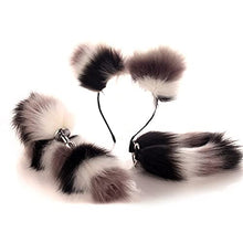 Load image into Gallery viewer, Oligage Novelty Fox Tail Plug Rainbow Set Removable Anal Plug Butt Plug Cosplay Adult (Color : Raccoon Set S Plug)
