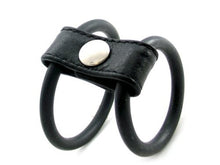 Load image into Gallery viewer, Heart 2 Heart Cock Ring Double Ringer Nitrile, Black
