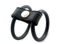 Heart 2 Heart Cock Ring Double Ringer Nitrile, Black