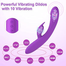 Load image into Gallery viewer, G Spot Rabbit Vibrator, Sex Toys for Clitoris G-spot Stimulation,Waterproof Vibrator with 10Powerful Vibrations Dual Motor Stimulator for Women or Couple Fun(Purple)
