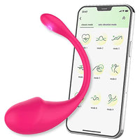 New Upgrade APP Remote Control Bullet Vibrator for Women, Wearable Panty G-Spot Vibertator, 9 Powerful Vibration Modes (Rose Red)