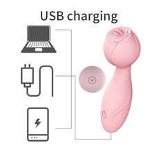 Load image into Gallery viewer, Rose Toy Vibrator for Woman, Clitoral Tongue Vibrator Sex Toys with 10 Vibration Modes, G-spot Rose Massager Licking Stimulator for Women
