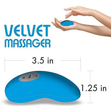 Load image into Gallery viewer, Fuzu Velvet Palm Vibrating Massager, Neon Blue
