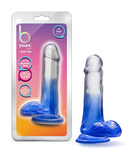 Load image into Gallery viewer, Blush B Yours Stella Blue - 6 Inch Length 1.25 Inches Width Realistic Feel Dildo - Sturdy Suction Cup Base and Harness Compatible - Gradient Design - Perfect for Beginners - Sex Toy for Him Her
