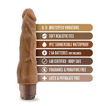 Load image into Gallery viewer, Blush Dr Skin Vibe 4 - Real Feel 8 Inch Realistic Vibrating Dildo - 1.5 Inch Width - IPX7 Waterproof - Soft Body Safe Material Multi Speed Bendable Vibrator - Sex Toy for Women Men Couples - Mocha
