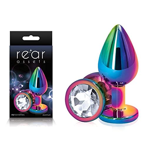 Rear Assets Anal Butt Plug - Mulitcolor - Medium (Clear Jewel)