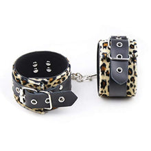 Load image into Gallery viewer, Ruiyang Soft Leopard Leather Handcuff for Legcuffs Role Play Exercise Bands
