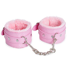 Load image into Gallery viewer, Adjustable Handcuffs Ankle Bracelets SM Adult Plush PU Leather Bondage Fetish Handcuffs Kit Cuff Restraint Set Sex Toy, Rbenxia Handcuff Restraints Adult Sex Toys Pink
