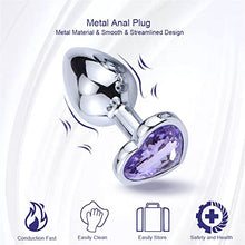 Load image into Gallery viewer, Anal Plug Heart 3 Sizes Stainless Steel Crystal Anal Plug Removable Butt Plug Anal Toys Dildo ( Color : Orange , Size : S-2.8CM )
